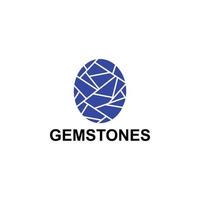 modèle de vecteur de conception de logo de pierres précieuses. symbole de gemme et icône de cristal pour bijoux, boutique, hôtel, entreprise et entreprise.