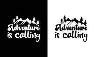 conception de t-shirt de citation de camping, typographie vecteur