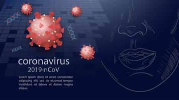 modèle de bannière d'entreprise coronavirus vecteur