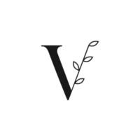 icône de symbole de logo simple lettre v vecteur