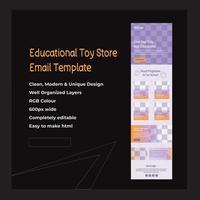 modèles de marketing par e-mail pour un magasin de jouets éducatifs vecteur