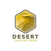 modèle de logo du désert logo du désert isolé vecteur du désert