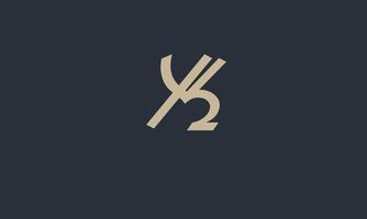 alphabet lettres initiales monogramme logo yk, ky, y et k vecteur