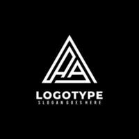 concept de design simple et créatif de la lettre initiale du logo aa moderne vecteur