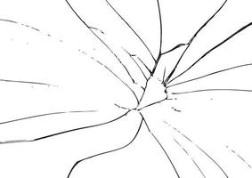 illustration vectorielle de fond verre brisé isolé sur fond blanc vecteur