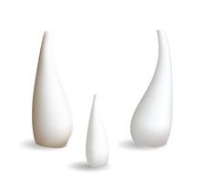 vase moderne à la mode blanc. clipart. élément pour votre conception. illustration vectorielle sur fond blanc. un vase pour la fleur. vecteur