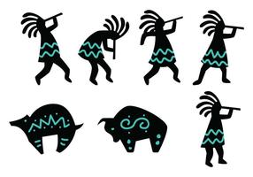 Figure kokopelli vecteur