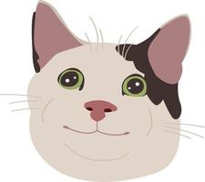 icône de mème de chat poli vecteur