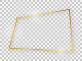 cadre rectangulaire brillant doré