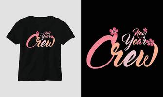 conception de t-shirt de style groovy bonne année vecteur