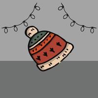 illustration d'une casquette hygge spécifique à la saison vecteur