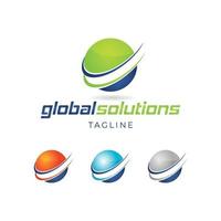 solutions globales logo inscrivez vous symbole icône vecteur