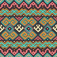 motif tribal ethnique sans soudure coloré vecteur