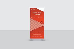 immobilier roll up banner vecteur