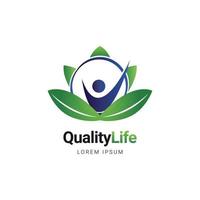 qualité vie soins de santé logo signe symbole icône vecteur