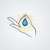 eau bénite logo inscrivez vous symbole icône vecteur