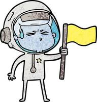 personnage de vecteur astronaute homme en style cartoon