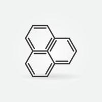 chimie hexagone nano molécule vecteur concept icône