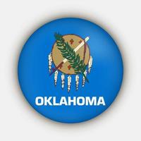 drapeau de l'état de l'oklahoma. illustration vectorielle. vecteur