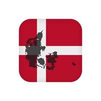 drapeau du danemark, couleurs officielles. illustration vectorielle. vecteur