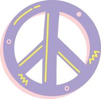 illustration d'éléments rétro symbole de paix funky vecteur