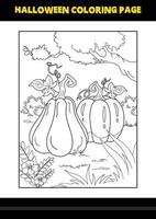 coloriage d'halloween pour les enfants. conception de page de coloriage d'art en ligne pour les enfants. vecteur