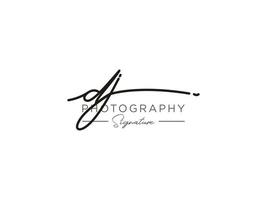 lettre dj signature logo template vecteur