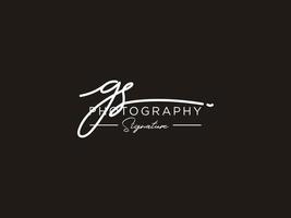 lettre gs signature logo template vecteur