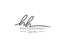 lettre hh signature logo template vecteur