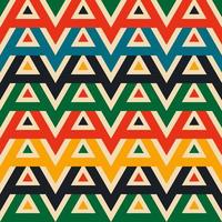 motif rétro groovy avec des triangles dans le style des années 70 et 60 vecteur