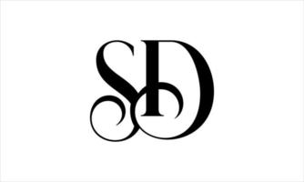 création de logo sd. vecteur de conception d'icône de logo de lettre sd initiale vecteur pro.