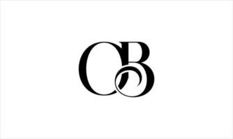 création de logo ob. vecteur de conception d'icône de logo de lettre ob initiale vecteur pro.