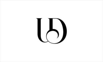 création de logo ud. vecteur de conception d'icône de logo de lettre ud initiale vecteur pro.