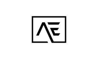création de logo ae. modèle de vecteur gratuit de conception d'icône de logo de lettre initiale ae.