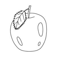 illustration de doodle pomme dessinée à la main. croquis de pomme simple vecteur