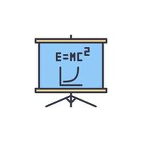 tableau de présentation avec icône colorée de concept de vecteur emc2