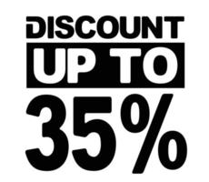 offre de vente discount design jusqu'à 35 pour cent vecteur