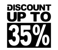 offre de vente discount design jusqu'à 35 pour cent vecteur