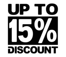 offre de vente discount design 15 pour cent vecteur