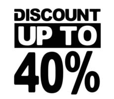 offre de vente discount design jusqu'à 40 pour cent vecteur