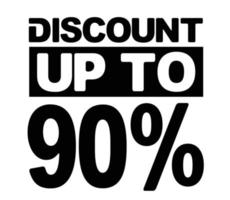 offre de vente discount design jusqu'à 90 pour cent vecteur