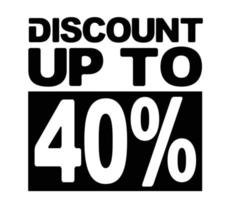 offre de vente discount design jusqu'à 40 pour cent vecteur