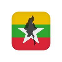 drapeau myanmar, couleurs officielles. illustration vectorielle. vecteur