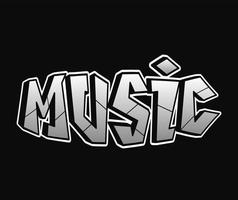 mot de musique trippy psychédélique graffiti style lettres.vector illustration de logo de dessin animé doodle dessinés à la main.funny cool lettres trippy, mode, impression de style graffiti pour t-shirt, concept d'affiche vecteur