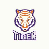 tête de tigre simple et unique avec un visage sérieux et une image de motif attrayante, une icône graphique, un logo, un concept abstrait, un stock vectoriel. peut être utilisé comme symbole lié à l'animal ou fort vecteur