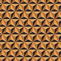 motif géométrique harmonieux 3d. fond de triangles beige, marron et noir pour les couvertures, la literie, la nappe, la toile cirée ou la conception textile d'écharpe. vecteur