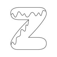 coloriage avec la lettre z pour les enfants vecteur