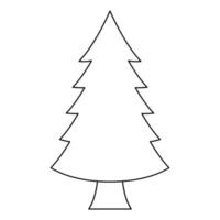 Coloriage avec arbre de Noël pour les enfants vecteur