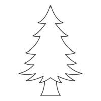 Coloriage avec arbre de Noël pour les enfants vecteur