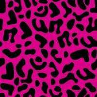 motif léopard noir et rose sans couture. imprimé animal léopard. arrière-plan transparent de couleur. motif imprimé animal vecteur